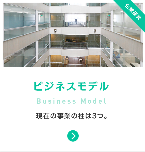 ビジネスモデル Business Model 現在の事業の柱は2つ。